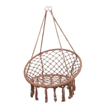 Portable Outdoor Hammock Woven Durable Fabric Hanging Basket Ceiling Chairs Swing for Courtyard Garden Bedroom outside Patio