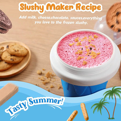 Magic Slushy Maker Squeeze Cup Slushie Maker, Slushie Cup, Slushy Cup, Homemade Milk Shake Maker Cooling Cup Squee DIY It for Children and Family