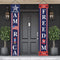 4th of July Porch Sign - Let Freedom Ring' & 'God Bless America' Patriotic Banner for Indoor & Outdoor Decor