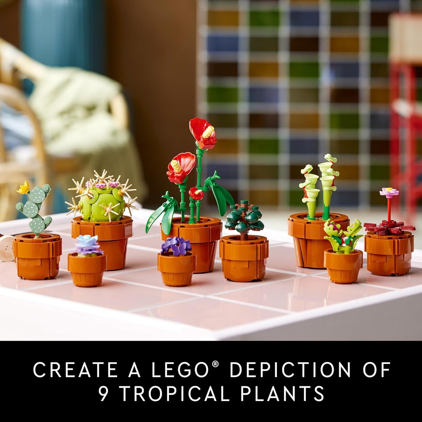 Icons Tiny Plants Set - Cactus Décor, Botanical Collection for Adults