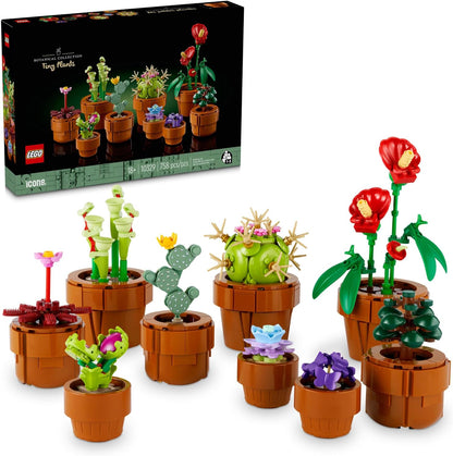 Icons Tiny Plants Set - Cactus Décor, Botanical Collection for Adults