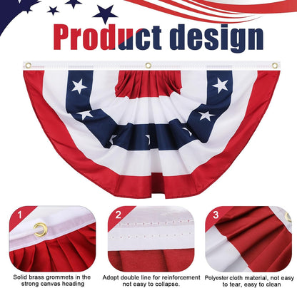 American Flag - Stars and Stripes Bunting (1 Piece, 2 x 4 Feet)