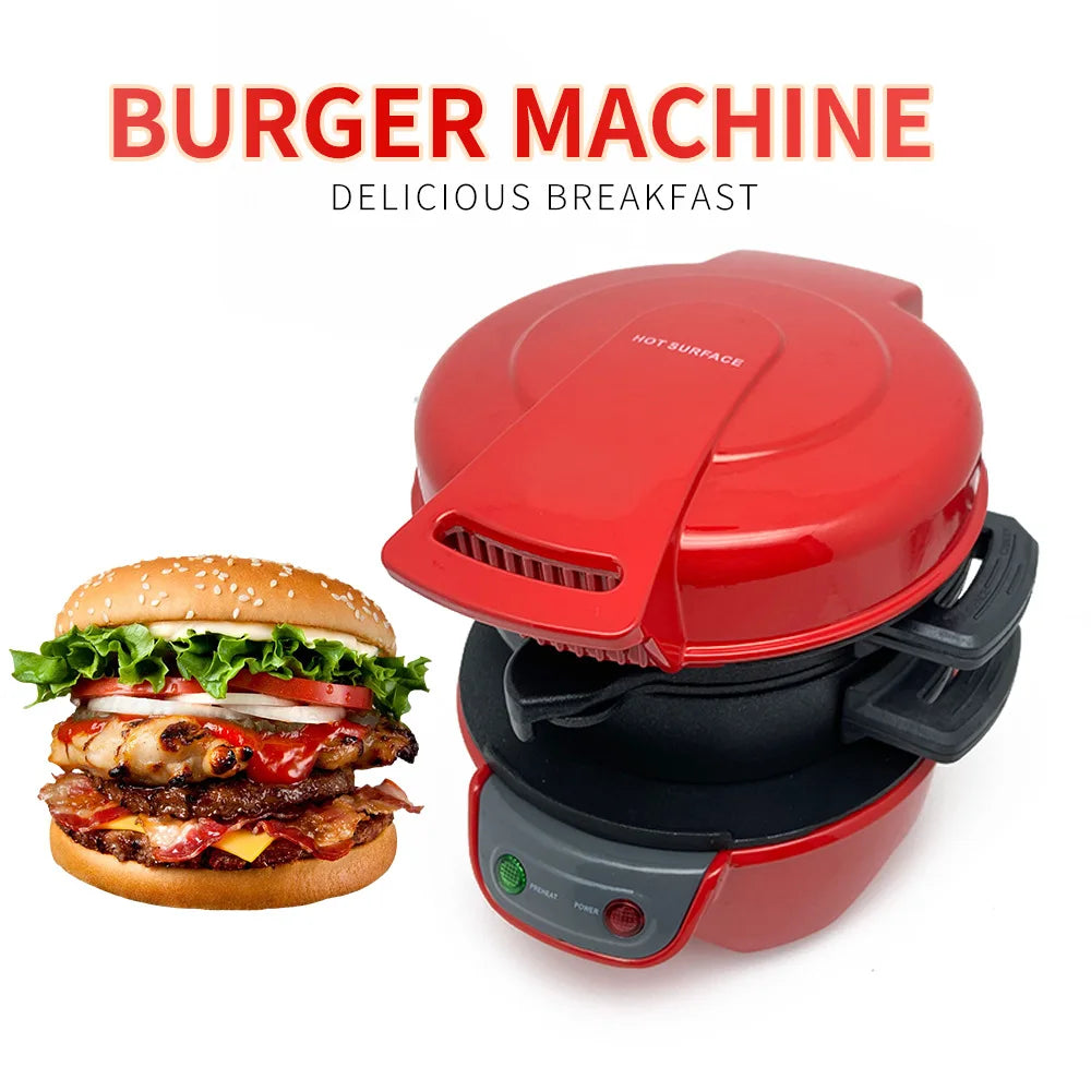 Household Breakfast Machine - Hamburg Sandwich Maker with Egg Cooker & Waffle Maker