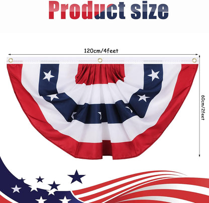 American Flag - Stars and Stripes Bunting (1 Piece, 2 x 4 Feet)